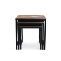 Reclaimed Wood Metal Nesting Table